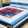 Digital gold panel 3pc Bedsheets Export quality
