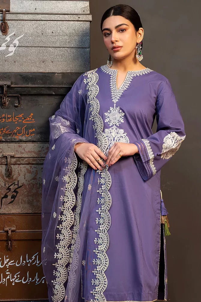 3 Piece Lawn Collection-Kokum by Zara Shahjahan - Image 4