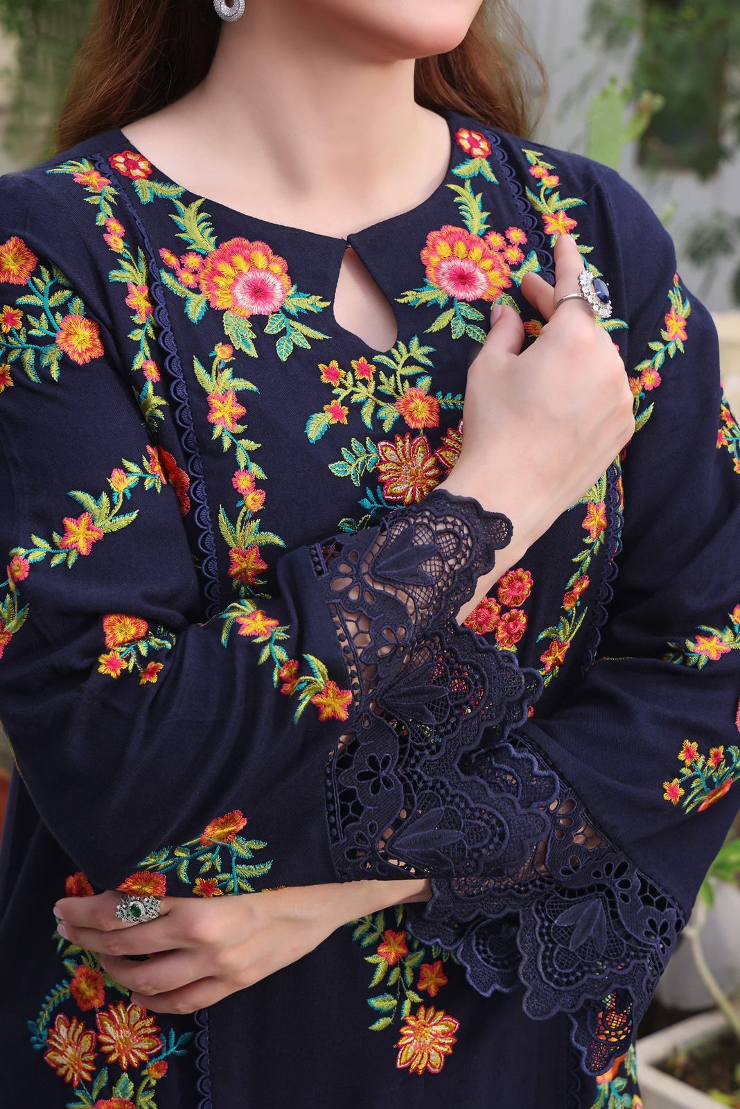 3Pieces Premium Embroidered Dhanak Collection - Image 5