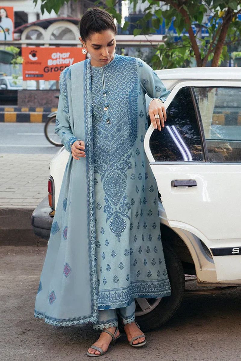 3Pieces Premium Embroidered Dhanak Collection