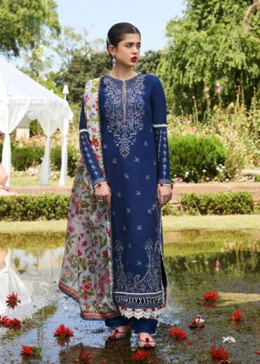 3Pieces Premium Embroidered Dhanak Collection
