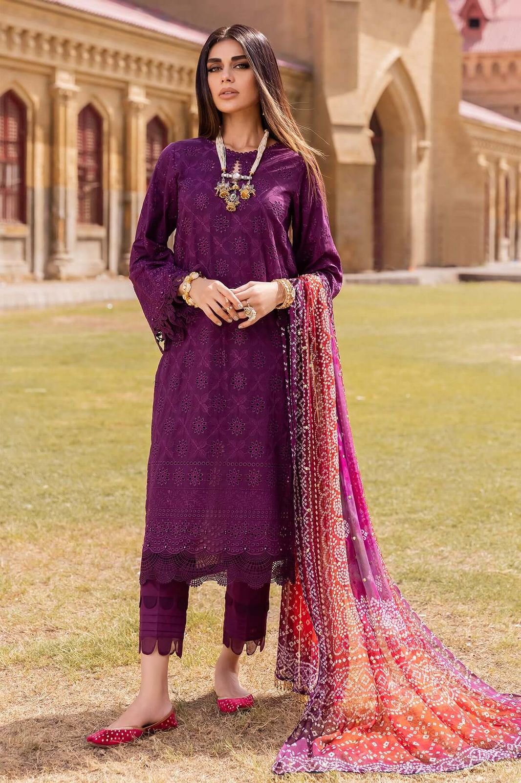 3Pcs Premium Embroidered LAWN Collection