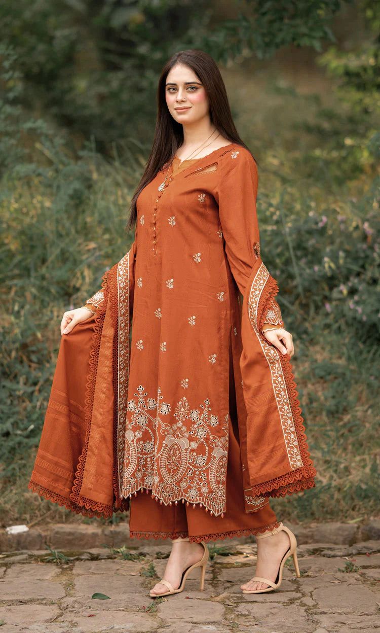 3Pcs Premium Embroidered LAWN Collection - Image 3