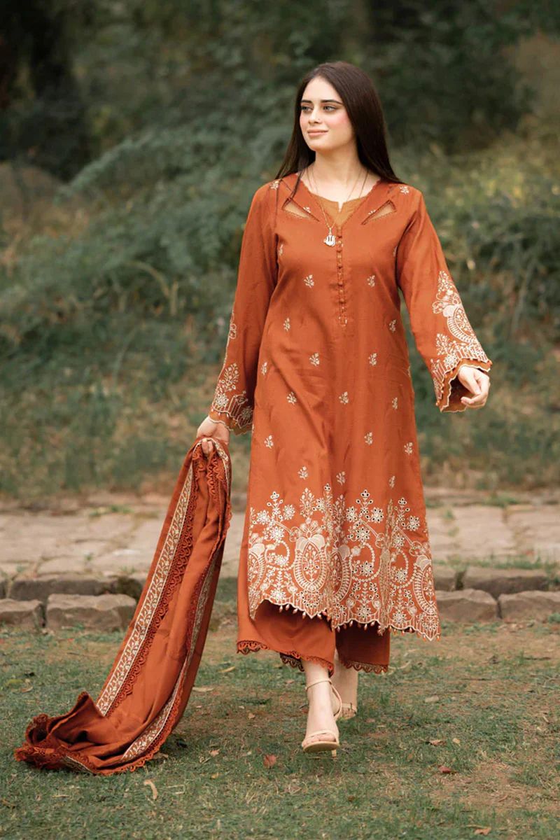 3Pcs Premium Embroidered LAWN Collection