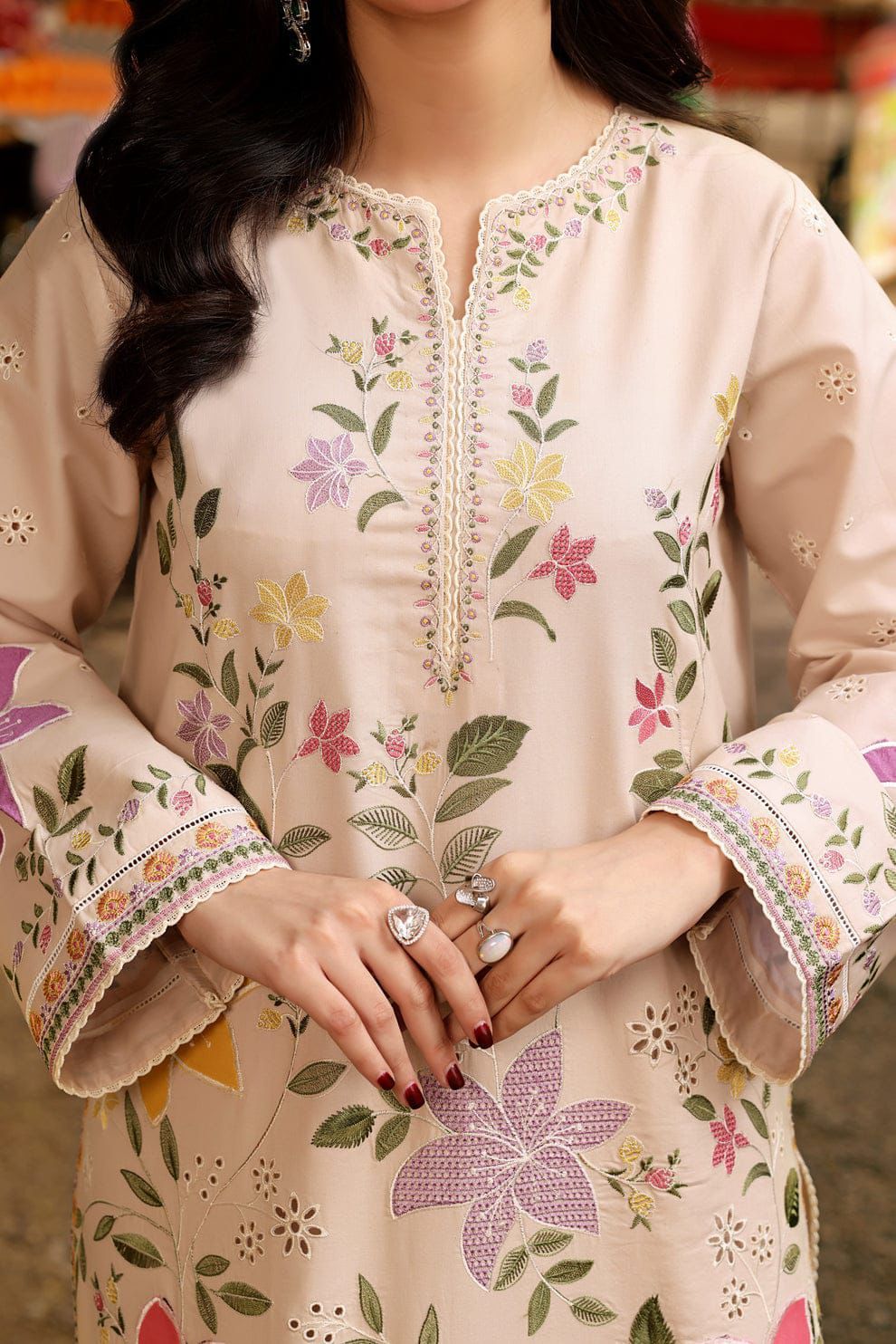3 Piece Premium Embroidered Lawn Collection By ANEELA'S - Image 4