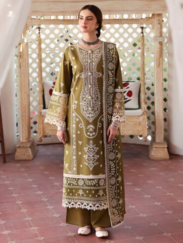 3 Piece Premium Embroidered Lawn Collection By MAHNUR JAZMIN