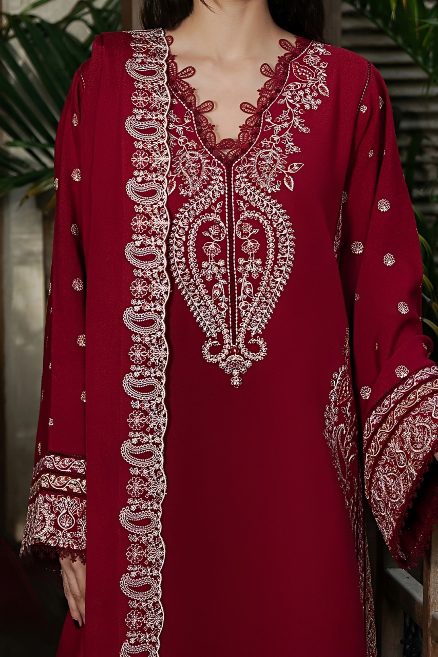 3 Piece Premium Embroidered Lawn Collection By AFROZEH - Image 3