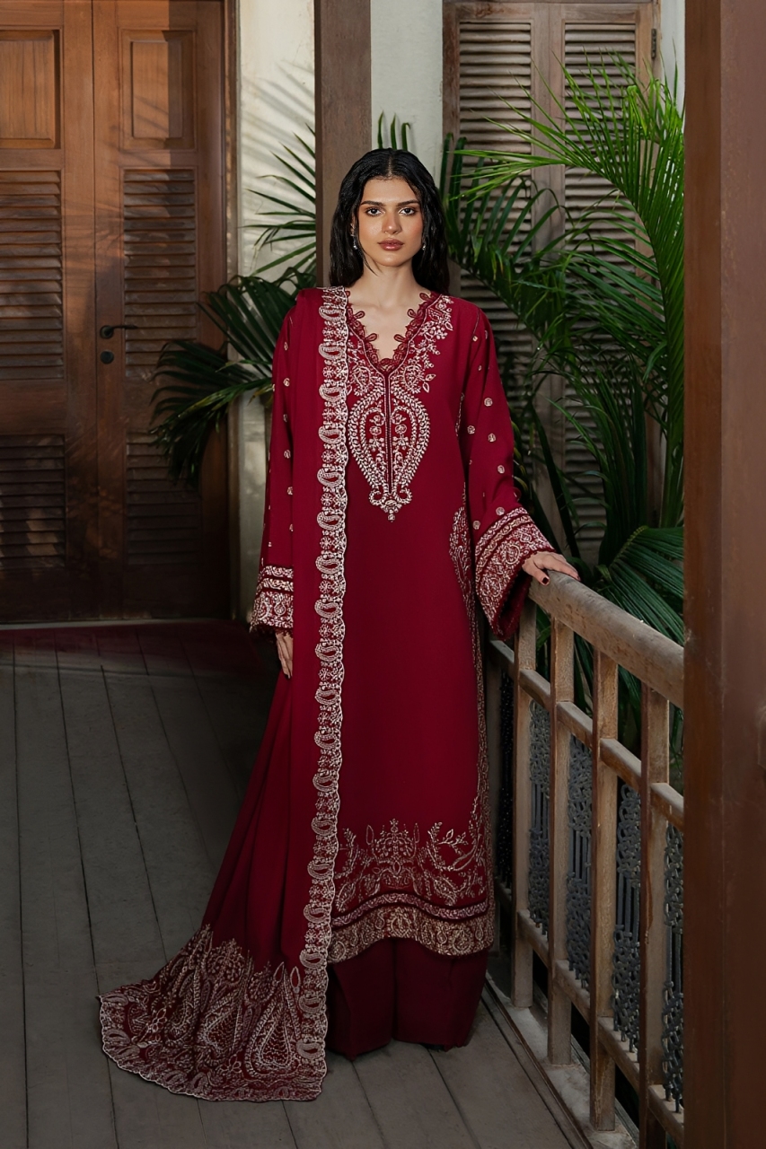 3 Piece Premium Embroidered Lawn Collection By AFROZEH