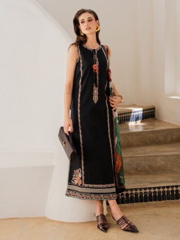 3 Piece Premium Embroidered Lawn Collection By IZEL