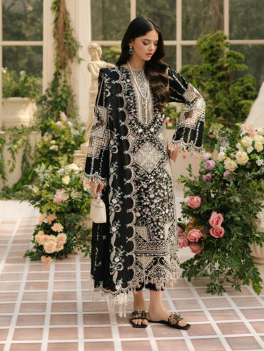 3 Piece Premium Embroidered Lawn Collection By BIN ILYAS
