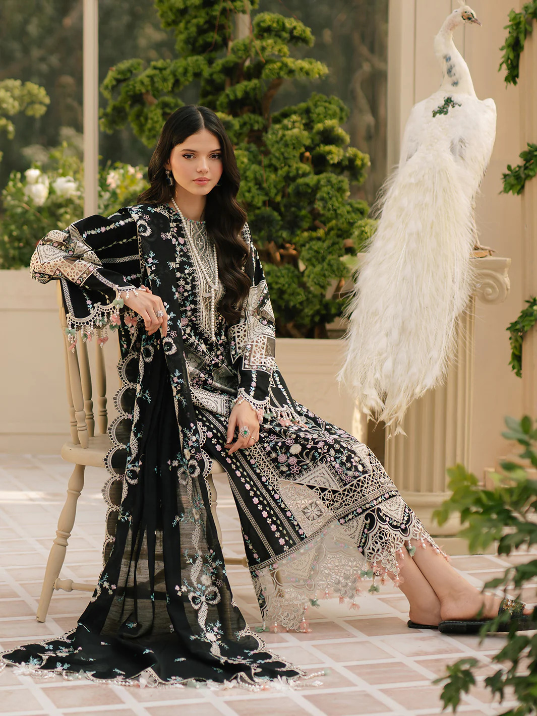 3 Piece Premium Embroidered Lawn Collection By BIN ILYAS - Image 3