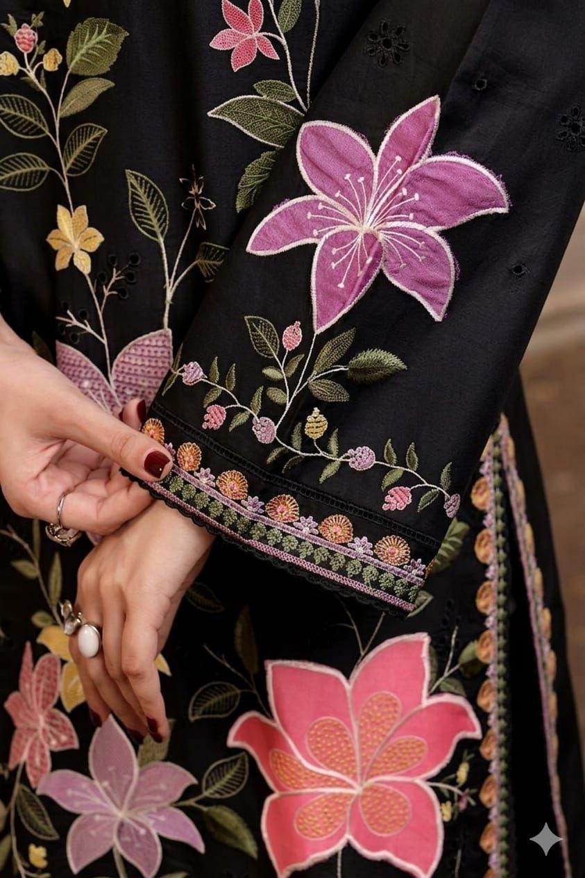 3 Piece Premium Embroidered Lawn Collection By ANEELA'S - Image 7