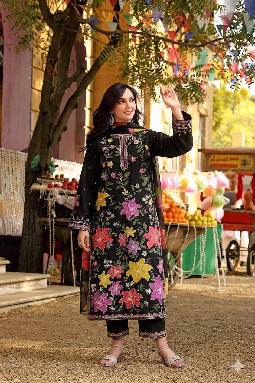 3 Piece Premium Embroidered Lawn Collection By ANEELA'S - Image 10