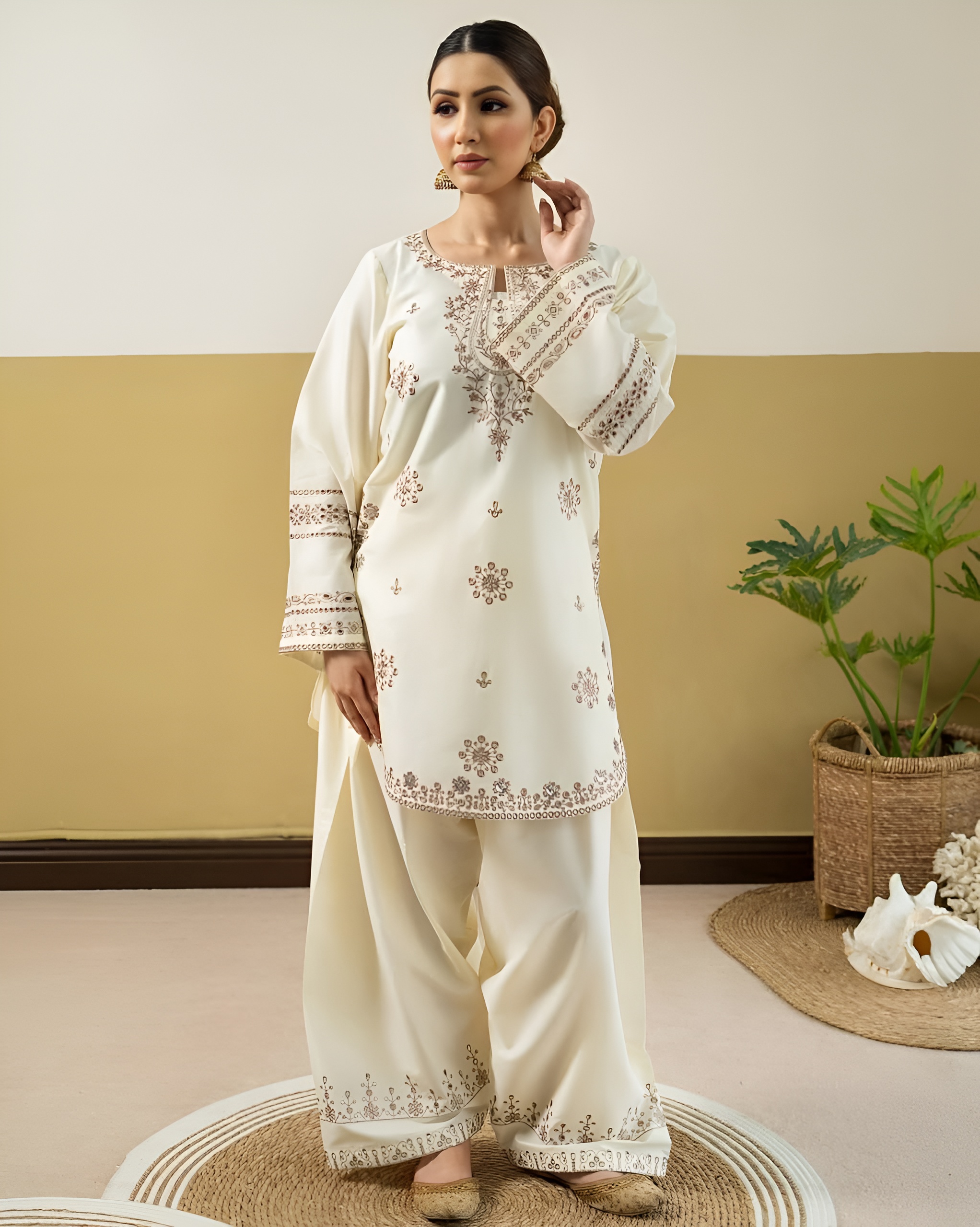 2 Piece Premium Embroidered Lawn Collection By URGE