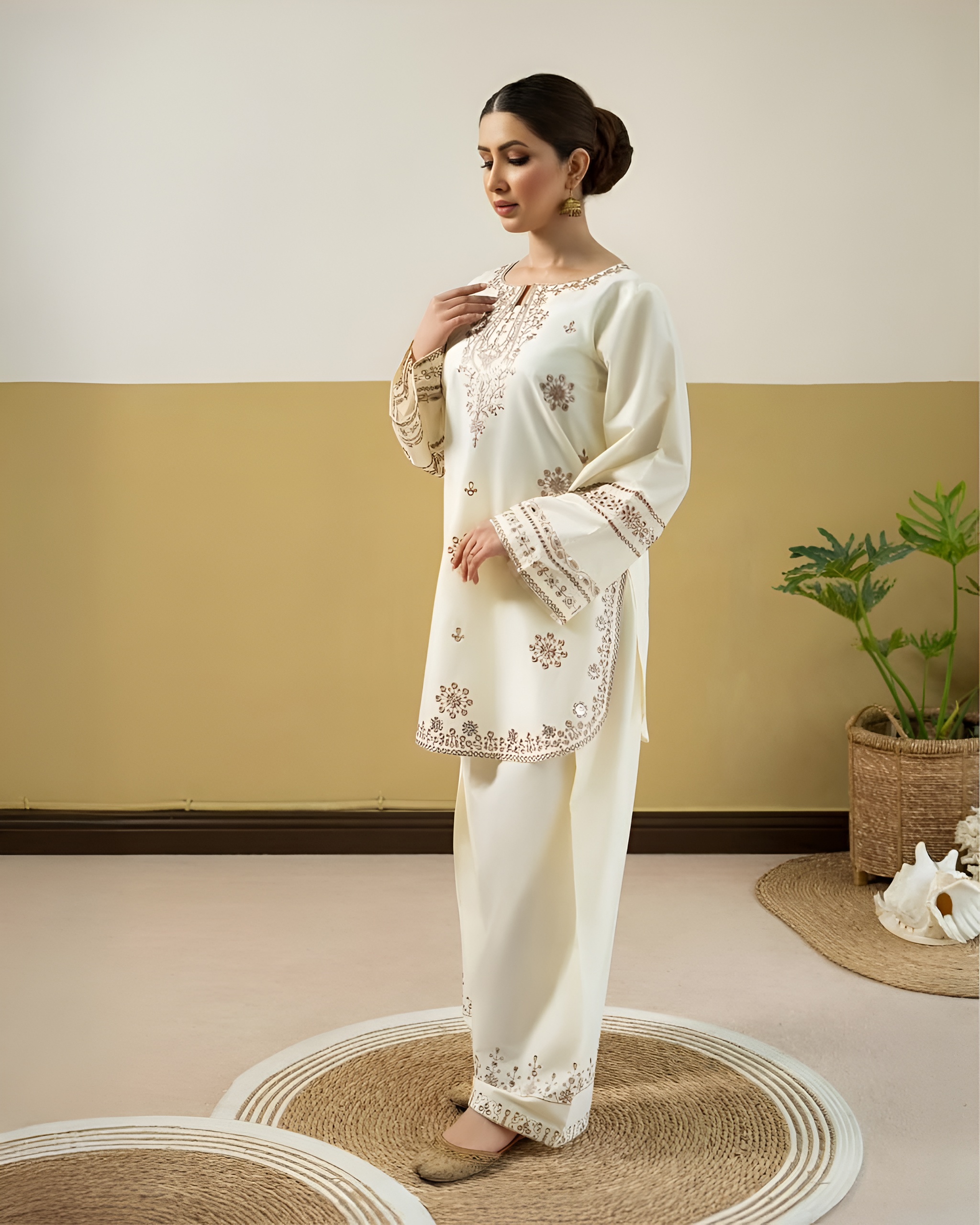 2 Piece Premium Embroidered Lawn Collection By URGE - Image 3
