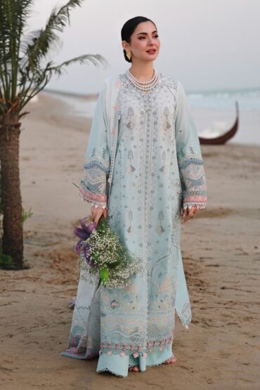 3 Piece Premium Embroidered Lawn Collection By QALAMKAR
